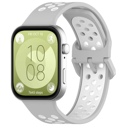 Two Color Silicone Sports Watch Band, For Huawei Watch Fit 3
