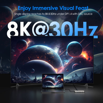 WAVLINK UMD306 12 in 1 Dual 8K Triple Monitor Multiport Adapter, UMD306