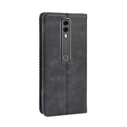 Magnetic Buckle Retro Crazy Horse Texture Horizontal Flip Leather Case for Vodafone Smart V10 (VFD730) , with Holder & Card Slots & Photo Frame
