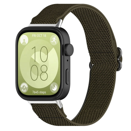 For Huawei Watch Fit 3 Ethnic Style Elastic Nylon Watch Band