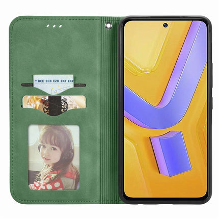 Retro Skin Feel Magnetic Flip Leather Phone Case, For vivo V40 SE, For vivo Y100 5G IND