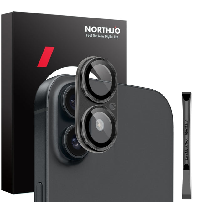 NORTHJO Matte Camera Lens Protector Tempered Glass Rear Lens Film, For iPhone 16 / 16 Plus