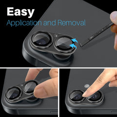 NORTHJO Matte Camera Lens Protector Tempered Glass Rear Lens Film, For iPhone 16 / 16 Plus