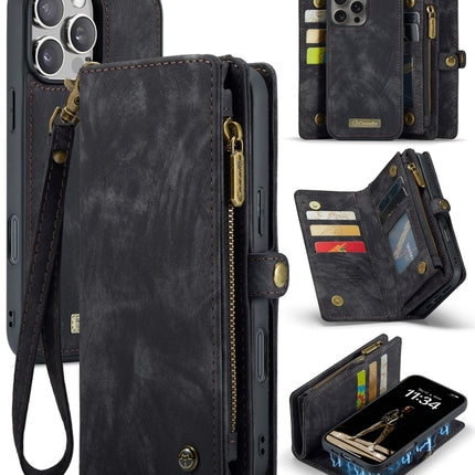 CaseMe 008 Detachable Multifunctional Leather Phone Case, For iPhone 16e, For iPhone 16 Pro Max, For iPhone 16 Pro, For iPhone 16 Plus