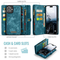 CaseMe 008 Detachable Multifunctional Leather Phone Case, For iPhone 16