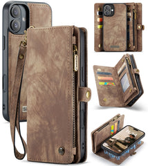 CaseMe 008 Detachable Multifunctional Leather Phone Case, For iPhone 16e, For iPhone 16 Pro Max, For iPhone 16 Pro, For iPhone 16 Plus, For iPhone 16