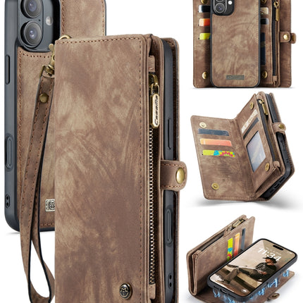 CaseMe 008 Detachable Multifunctional Leather Phone Case, For iPhone 16e, For iPhone 16 Pro Max, For iPhone 16 Pro, For iPhone 16 Plus