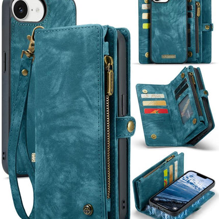 CaseMe 008 Detachable Multifunctional Leather Phone Case, For iPhone 16e, For iPhone 16 Pro Max, For iPhone 16 Pro, For iPhone 16 Plus