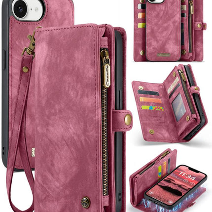 CaseMe 008 Detachable Multifunctional Leather Phone Case, For iPhone 16e, For iPhone 16 Pro Max, For iPhone 16 Pro, For iPhone 16 Plus