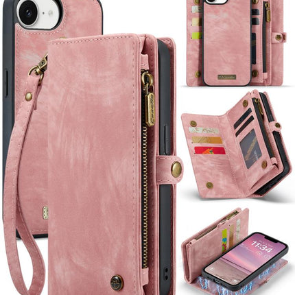 CaseMe 008 Detachable Multifunctional Leather Phone Case, For iPhone 16e, For iPhone 16 Pro Max, For iPhone 16 Pro, For iPhone 16 Plus