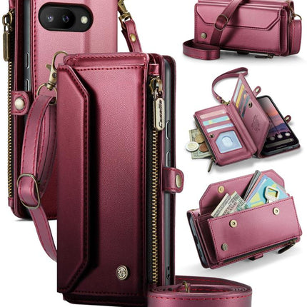 CaseMe C36 Card Slots Zipper Wallet RFID Anti-theft Leather Phone Case, For Google  Pixel 10 / 10 Pro / 9, For Google Pixel 9a