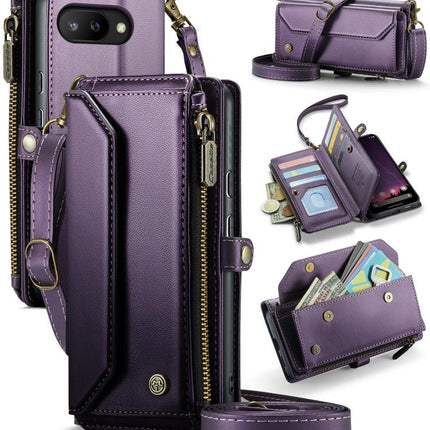 CaseMe C36 Card Slots Zipper Wallet RFID Anti-theft Leather Phone Case, For Google  Pixel 10 / 10 Pro / 9, For Google Pixel 9a