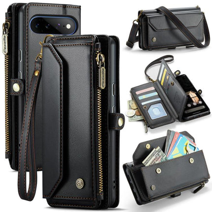 CaseMe C36 Card Slots Zipper Wallet RFID Anti-theft Leather Phone Case, For Google Pixel 11 Pro XL, For Google Pixel 11 / 11 Pro, For Google Pixel  10a, For Google Pixel 9 Pro XL / 10 Pro XL