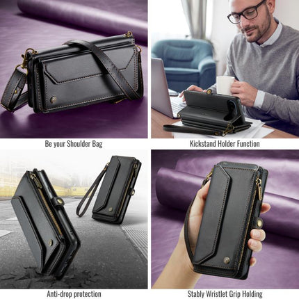 CaseMe C36 Card Slots Zipper Wallet RFID Anti-theft Leather Phone Case, For Google Pixel 11 Pro XL, For Google Pixel 11 / 11 Pro, For Google Pixel  10a, For Google Pixel 9 Pro XL / 10 Pro XL