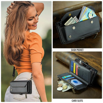 CaseMe C36 Card Slots Zipper Wallet RFID Anti-theft Leather Phone Case, For Google Pixel 11 Pro XL, For Google Pixel 11 / 11 Pro, For Google Pixel  10a, For Google Pixel 9 Pro XL / 10 Pro XL