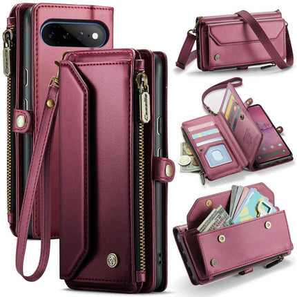 CaseMe C36 Card Slots Zipper Wallet RFID Anti-theft Leather Phone Case, For Google Pixel 11 Pro XL, For Google Pixel 11 / 11 Pro, For Google Pixel  10a, For Google Pixel 9 Pro XL / 10 Pro XL