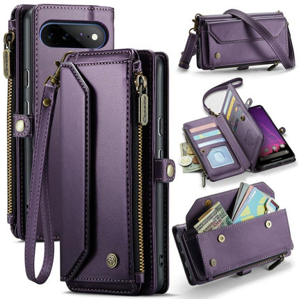 CaseMe C36 Card Slots Zipper Wallet RFID Anti-theft Leather Phone Case, For Google Pixel 11 Pro XL, For Google Pixel 11 / 11 Pro, For Google Pixel  10a, For Google Pixel 9 Pro XL / 10 Pro XL
