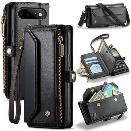CaseMe C36 Card Slots Zipper Wallet RFID Anti-theft Leather Phone Case, For Google Pixel 11 Pro XL, For Google Pixel 11 / 11 Pro, For Google Pixel  10a, For Google Pixel 9 Pro XL / 10 Pro XL