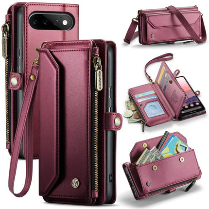 CaseMe C36 Card Slots Zipper Wallet RFID Anti-theft Leather Phone Case, For Google Pixel 11 Pro XL, For Google Pixel 11 / 11 Pro, For Google Pixel  10a, For Google Pixel 9 Pro XL / 10 Pro XL