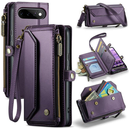 CaseMe C36 Card Slots Zipper Wallet RFID Anti-theft Leather Phone Case, For Google Pixel 11 Pro XL, For Google Pixel 11 / 11 Pro, For Google Pixel  10a, For Google Pixel 9 Pro XL / 10 Pro XL