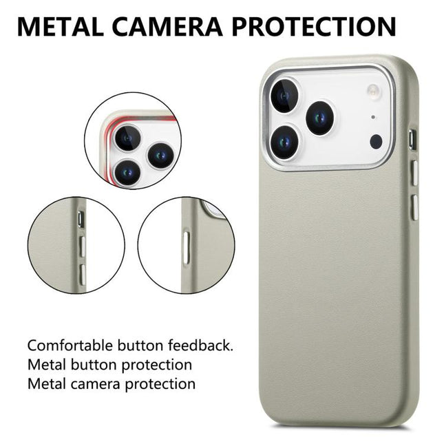 Electroplated Metal Button MagSafe Phone Case, For iPhone 17, For iPhone Air, For iPhone 16 Pro Max