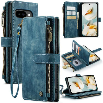 CaseMe C30 Card Slots Zipper Wallet Leather Phone Case, For Google Pixel 11 / 11 Pro, For Google Pixel 10a, For Google Pixel 9 Pro XL / 10 Pro XL, For Google Pixel 10 / 10 Pro / 9, For Google Pixel 9a, For Google Pixel 11 Pro XL