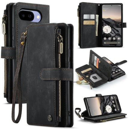 CaseMe C30 Card Slots Zipper Wallet Leather Phone Case, For Google Pixel 11 / 11 Pro, For Google Pixel 10a, For Google Pixel 9 Pro XL / 10 Pro XL, For Google Pixel 10 / 10 Pro / 9, For Google Pixel 9a, For Google Pixel 11 Pro XL