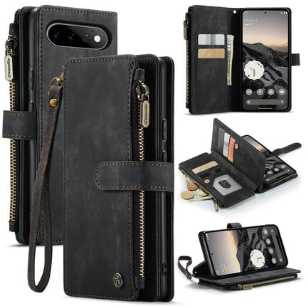 CaseMe C30 Card Slots Zipper Wallet Leather Phone Case, For Google Pixel 11 / 11 Pro, For Google Pixel 10a, For Google Pixel 9 Pro XL / 10 Pro XL, For Google Pixel 10 / 10 Pro / 9, For Google Pixel 9a, For Google Pixel 11 Pro XL