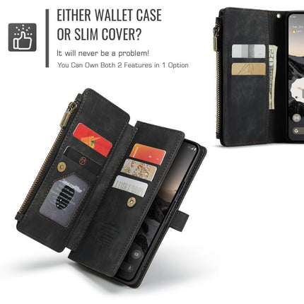 CaseMe C30 Card Slots Zipper Wallet Leather Phone Case, For Google Pixel 11 / 11 Pro, For Google Pixel 10a, For Google Pixel 9 Pro XL / 10 Pro XL, For Google Pixel 10 / 10 Pro / 9, For Google Pixel 9a, For Google Pixel 11 Pro XL