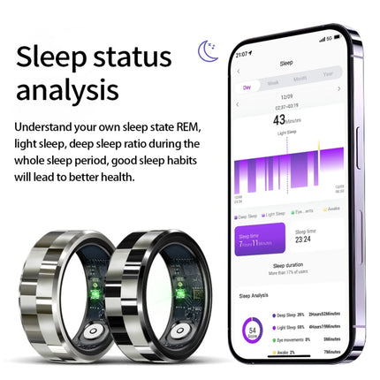 R9 SIZE 9 Smart Ring, Support Health Monitoring / Gesture Control / Somatosensory Games