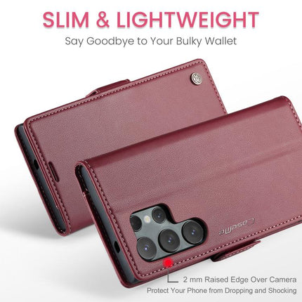 CaseMe 023 Butterfly Buckle Litchi Texture RFID Anti-theft Leather Phone Case, For Galaxy S25 Ultra 5G, For Galaxy S24 FE 5G