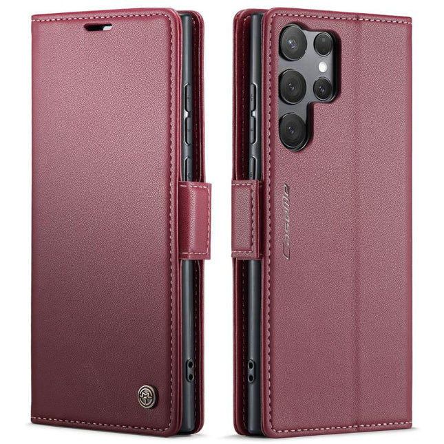 CaseMe 023 Butterfly Buckle Litchi Texture RFID Anti-theft Leather Phone Case, For Galaxy S25 Ultra 5G, For Galaxy S24 FE 5G