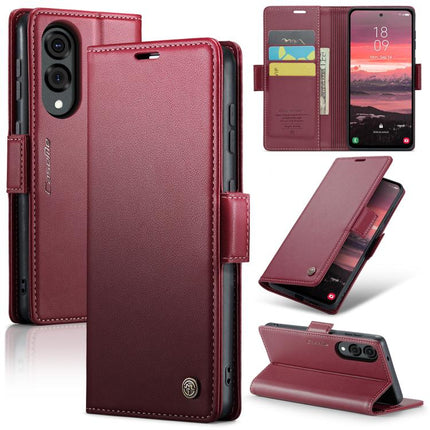 CaseMe 023 Butterfly Buckle Litchi Texture RFID Anti-theft Leather Phone Case, For Galaxy S25 Edge 5G, For Galaxy A56 5G, For Galaxy A26 5G, For Galaxy A36 5G