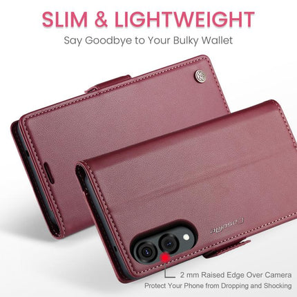 CaseMe 023 Butterfly Buckle Litchi Texture RFID Anti-theft Leather Phone Case, For Galaxy S25 Edge 5G, For Galaxy A56 5G, For Galaxy A26 5G, For Galaxy A36 5G