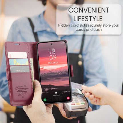 CaseMe 023 Butterfly Buckle Litchi Texture RFID Anti-theft Leather Phone Case, For Galaxy S25 Edge 5G, For Galaxy A56 5G, For Galaxy A26 5G, For Galaxy A36 5G