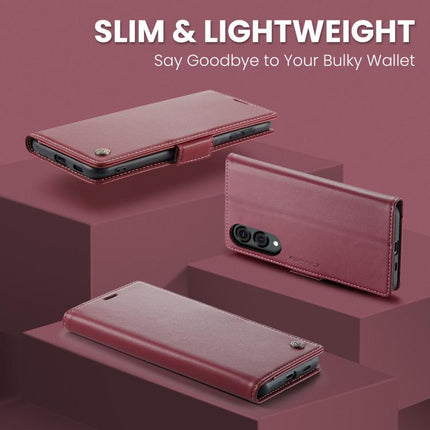 CaseMe 023 Butterfly Buckle Litchi Texture RFID Anti-theft Leather Phone Case, For Galaxy S25 Edge 5G, For Galaxy A56 5G, For Galaxy A26 5G, For Galaxy A36 5G