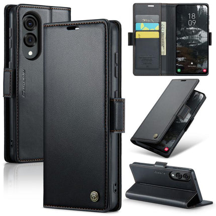 CaseMe 023 Butterfly Buckle Litchi Texture RFID Anti-theft Leather Phone Case, For Galaxy S25 Edge 5G, For Galaxy A56 5G, For Galaxy A26 5G, For Galaxy A36 5G