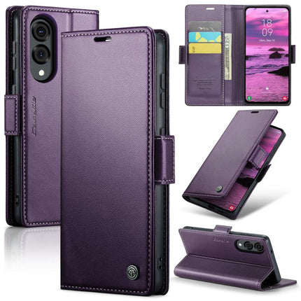 CaseMe 023 Butterfly Buckle Litchi Texture RFID Anti-theft Leather Phone Case, For Galaxy S25 Edge 5G, For Galaxy A56 5G, For Galaxy A26 5G, For Galaxy A36 5G