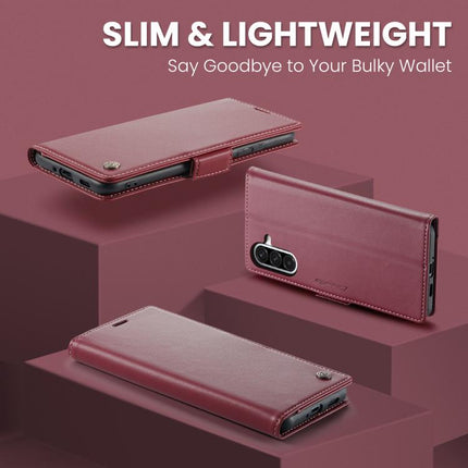CaseMe 023 Butterfly Buckle Litchi Texture RFID Anti-theft Leather Phone Case, For Galaxy A17