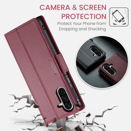 CaseMe 023 Butterfly Buckle Litchi Texture RFID Anti-theft Leather Phone Case, For Galaxy A17