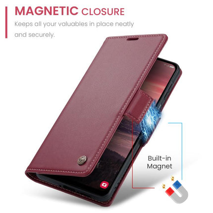 CaseMe 023 Butterfly Buckle Litchi Texture RFID Anti-theft Leather Phone Case, For Galaxy A17