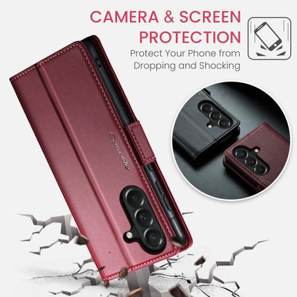 CaseMe 023 Butterfly Buckle Litchi Texture RFID Anti-theft Leather Phone Case, For Galaxy A37 5G, For Galaxy A27 5G, For Galaxy S25 FE 5G, For Galaxy Z Fold7