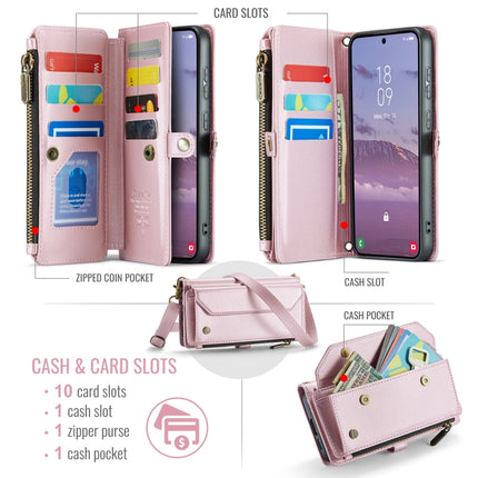 CaseMe C36 Card Slots Zipper Wallet RFID Anti-theft Leather Phone Case, For Galaxy S24 FE 5G