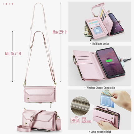 CaseMe C36 Card Slots Zipper Wallet RFID Anti-theft Leather Phone Case, For Galaxy S24 FE 5G