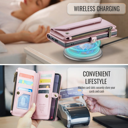 CaseMe C36 Card Slots Zipper Wallet RFID Anti-theft Leather Phone Case, For Galaxy S24 FE 5G