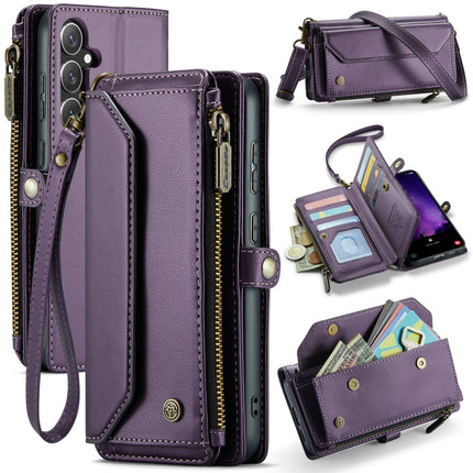 CaseMe C36 Card Slots Zipper Wallet RFID Anti-theft Leather Phone Case, For Galaxy S24 FE 5G