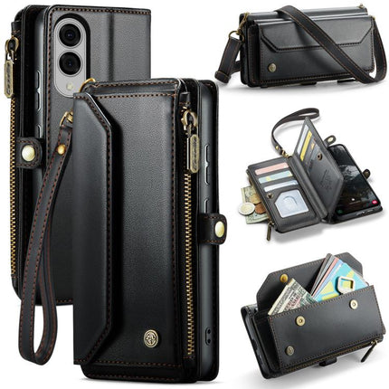 CaseMe C36 Card Slots Zipper Wallet RFID Anti-theft Leather Phone Case, For Galaxy Z Fold7, For Galaxy S25 Edge 5G, For Galaxy A56 5G, For Galaxy A36