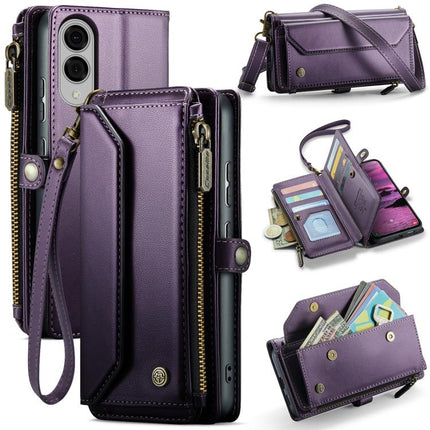 CaseMe C36 Card Slots Zipper Wallet RFID Anti-theft Leather Phone Case, For Galaxy Z Fold7, For Galaxy S25 Edge 5G, For Galaxy A56 5G, For Galaxy A36