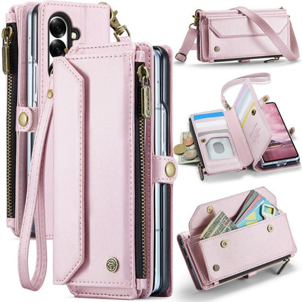 CaseMe C36 Card Slots Zipper Wallet RFID Anti-theft Leather Phone Case, For Galaxy Z Fold7, For Galaxy S25 Edge 5G, For Galaxy A56 5G, For Galaxy A36