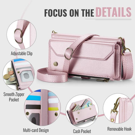CaseMe C36 Card Slots Zipper Wallet RFID Anti-theft Leather Phone Case, For Galaxy Z Fold7, For Galaxy S25 Edge 5G, For Galaxy A56 5G, For Galaxy A36